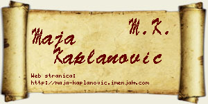 Maja Kaplanović vizit kartica